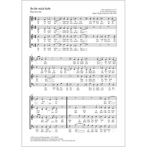 So ihr mich liebt : F-Dur