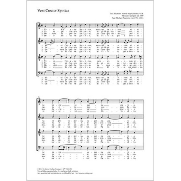 Veni Creator Spiritus : D-Dur