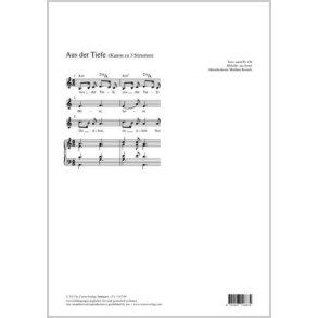 Aus der Tiefe : Kanon zu drei Stimmen