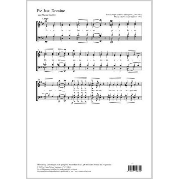 Pie Jesu Domine : aus: Messe fun&egrave;bre