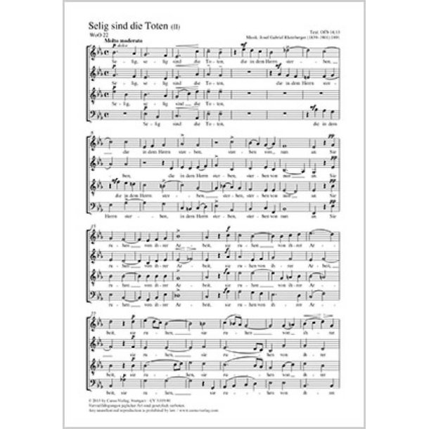 Selig sind die Toten : Es-Dur
