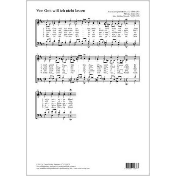 Von Gott will ich nicht lassen