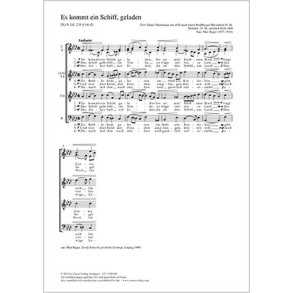 Es kommt ein Schiff geladen [Adventlied] : aus: Zwölf deutsche geistliche Gesänge