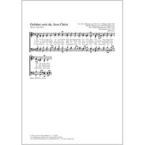 Gelobet seist du, Jesu Christ : aus: Sehet, welch eine Liebe