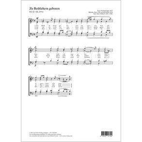 Zu Bethlehem geboren : B-Dur