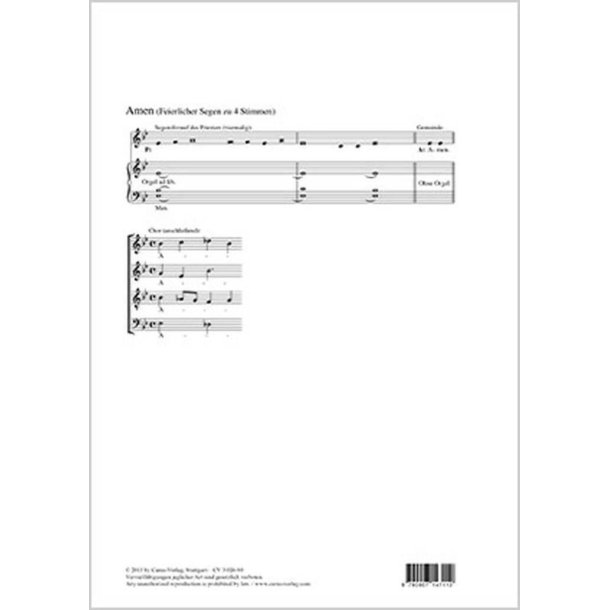 Amen : Feierlicher Segen zu vier Stimmen