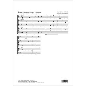 Amen : Feierlicher Segen zu fünf Stimmen