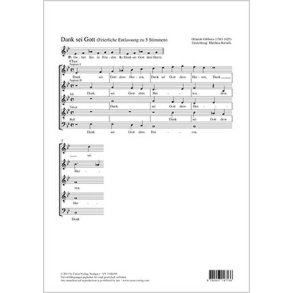 Dank sei Gott : Feierliche Entlassung zu fünf Stimmen