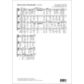 Beim letzten Abendmahle : C-Dur