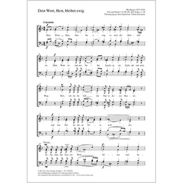 Dein Wort, Herr, bleibet ewig : aus: Zwanzig Responsorien