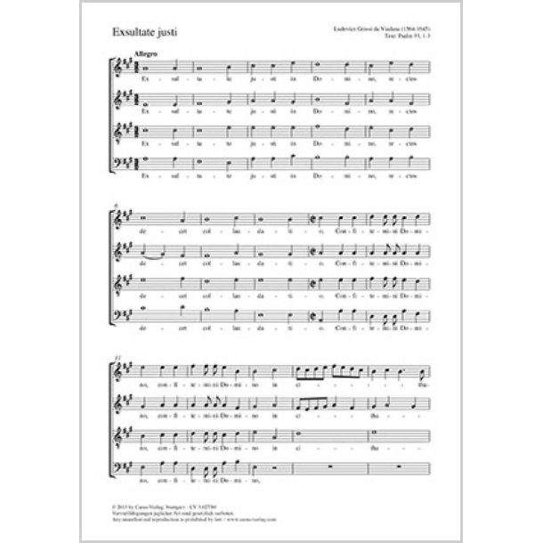Exsultate justi : A-Dur