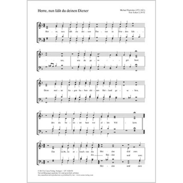 Herre, nun l&auml;&szlig;t du deinen Diener : F-Dur