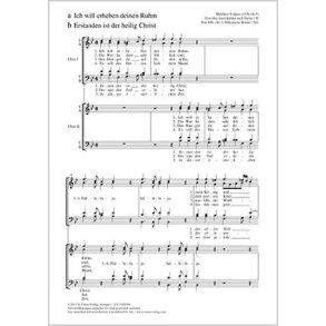 Erstanden ist der heilig Christ : Ich will erheben deinen Ruhm
