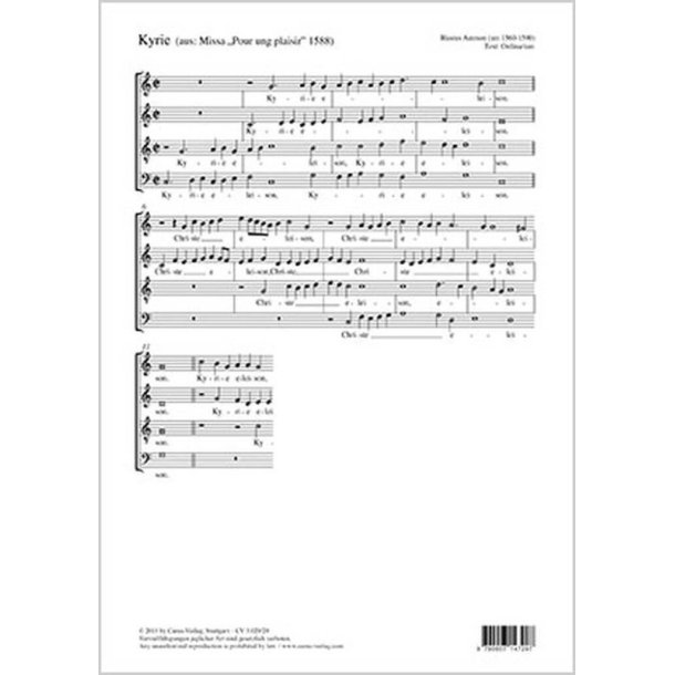 Kyrie : aus: Missa Pour ung plaisir