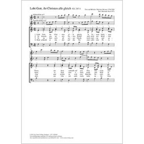 Lobt Gott, ihr Christen alle gleich : F-Dur