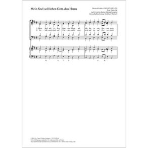 Mein Seel soll loben Gott, den Herrn : aus: Psalmen Davids, hiebevorn in teutzsche Reime gebracht, durch Cornelium Beckern ...