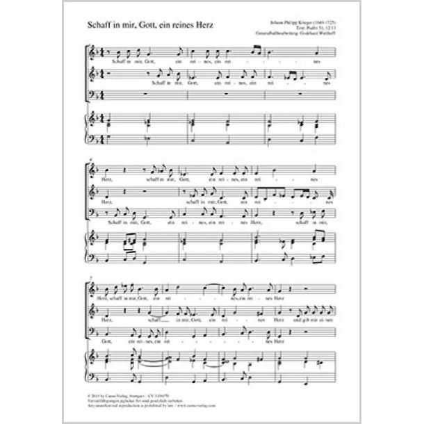 Schaff in mir, Gott, ein reines Herz : dorisch