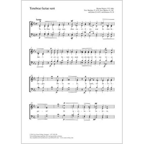 Tenebrae factae sunt : Es-Dur