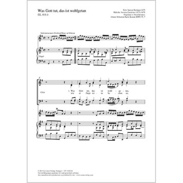 Was Gott tut, das ist wohlgetan : aus: Die Elenden sollen essen