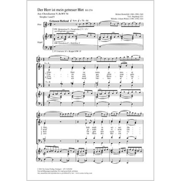 Der Herr ist mein getreuer Hirte : aus: Choralkantate V