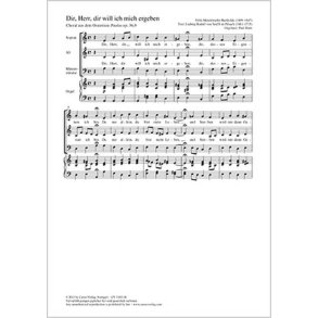 Dir, Herr, dir will ich mich ergeben : Choral aus dem Oratorium Paulus