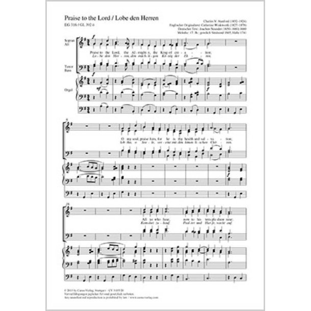 Praise to the Lord [Lobe den Herren] : G-Dur