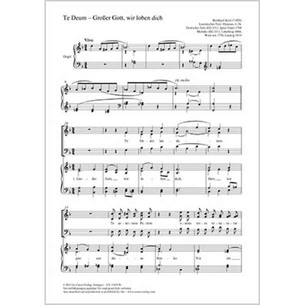 Te Deum - Gro&szlig;er Gott wir loben dich : F-Dur