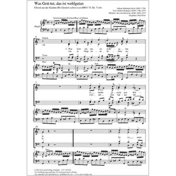 Was Gott tut, das ist wohlgetan : aus: Die Elenden sollen essen