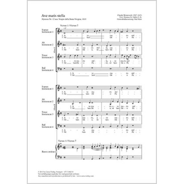 Ave maris stella : aus: Marienvesper