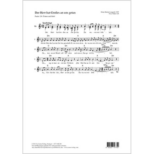 Der Herr hat Gro&szlig;es an uns getan : Psalm 126: Tr&auml;nen und Jubel