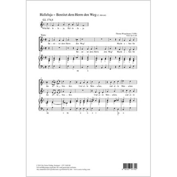 Halleluja - Bereitet dem Herrn den Weg : F-Dur