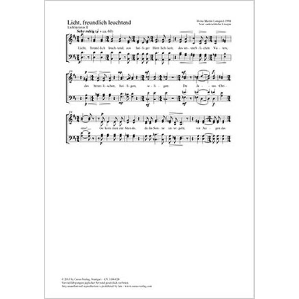 Licht, freundlich leuchtend : Lichthymnus II