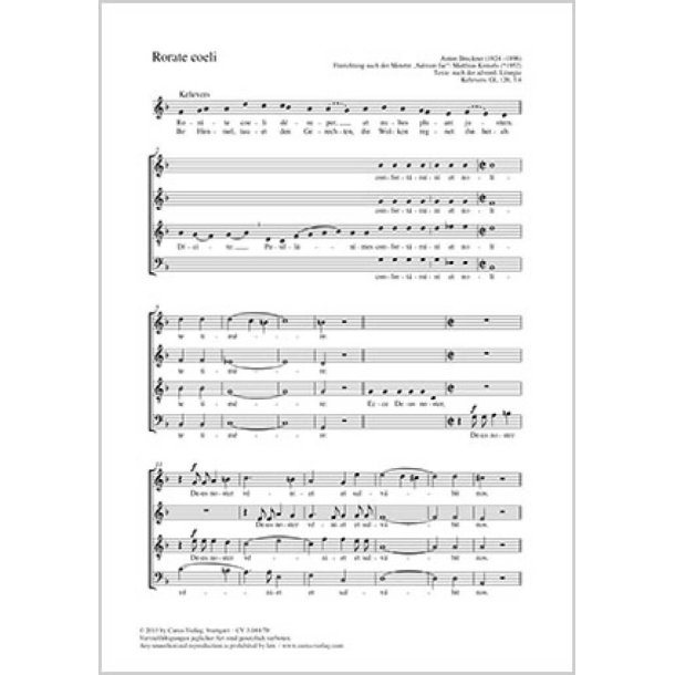 Rorate coeli : Bearbeitung nach der Motette Salvum fac