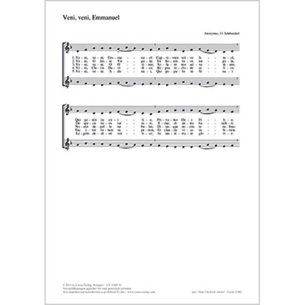 Veni, veni, Emanuel : d-Moll
