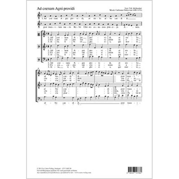 Ad coenam Agni providi : F-Dur