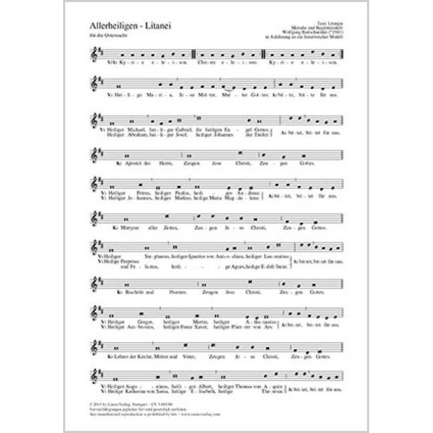 Allerheiligen-Litanei : f&uuml;r die Osternacht