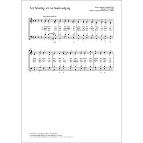 Am Sonntag, eh die Sonn aufging : C-Dur