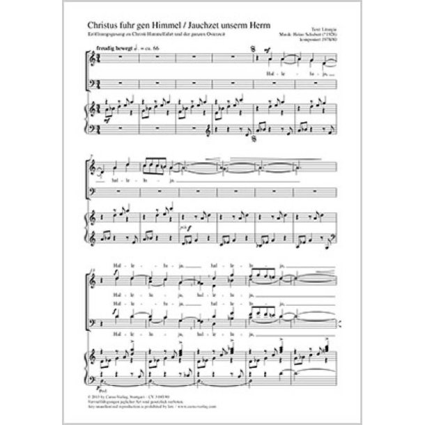 Christus fuhr gen Himmel : Er&ouml;ffnungsgesang zu Christi Himmelfahrt und der ganzen Osterzeit