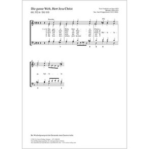 Die ganze Welt, Herr Jesu Christ : dorisch