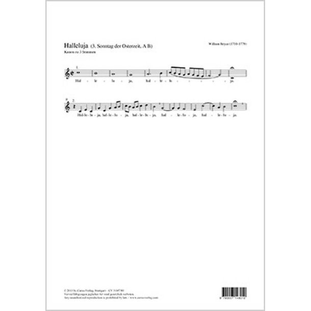 Halleluja [Jesus erschlie&szlig;t uns die Schrift] : Kanon a 3
