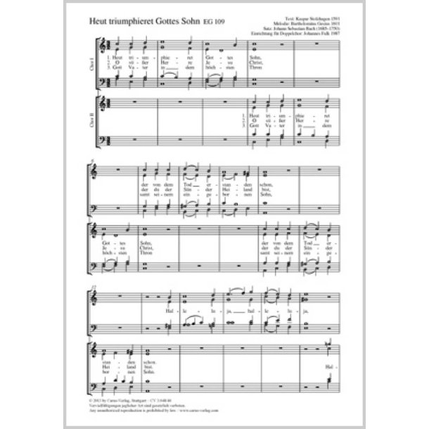 Heut triumphieret Gottes Sohn : a-Moll