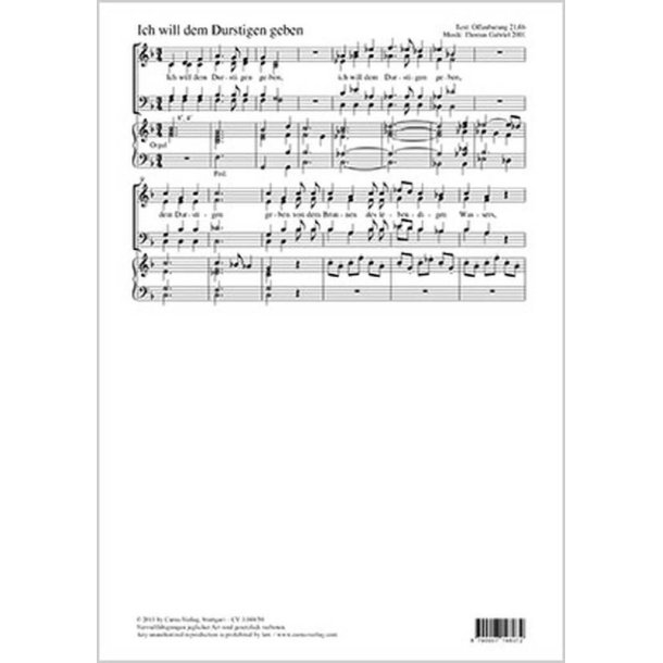 Ich will dem Durstigen geben