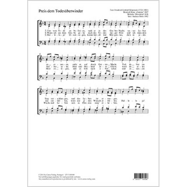 Preis dem Todes&uuml;berwinder : F-Dur