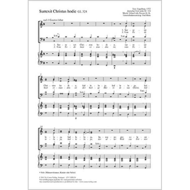 Surrexit Christus hodie : C-Dur