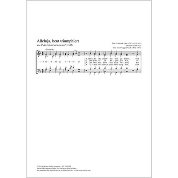Alleluja, heut triumphiert : aus: Psalteriolum harmonicum 1642