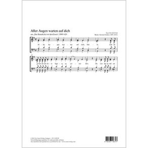 Aller Augen warten auf dich : Das Benedicite vor dem Essen. Aus: Zwölf geistliche Gesänge