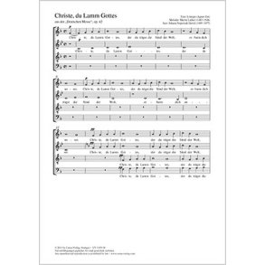 Christe, du Lamm Gottes : aus der Deutschen Messe