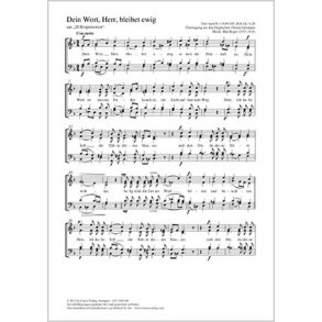 Dein Wort, Herr, bleibet ewig : aus: Zwanzig Responsorien