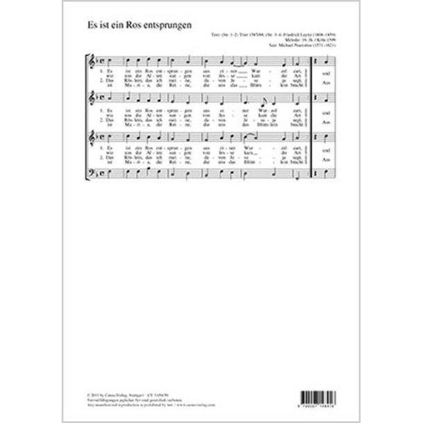 Es ist ein Ros entsprungen : F-Dur