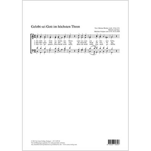 Gelobet sei Gott im h&ouml;chsten Thron : C-Dur
